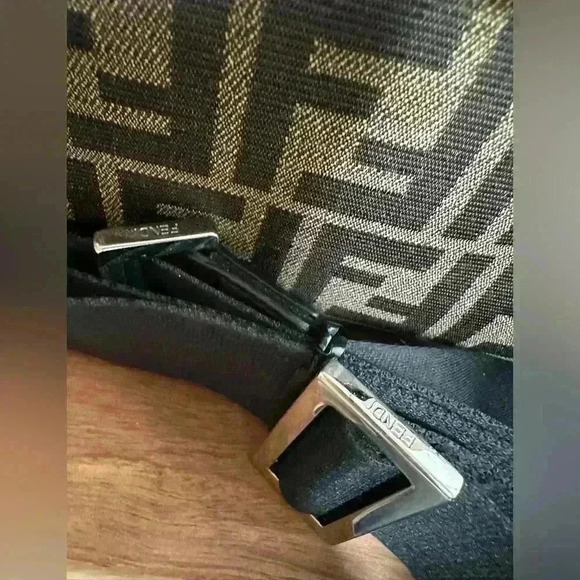 Authentic Fendi Black Forever Fendi East/West Messenger Bag w/COA - Picture 8 of 14